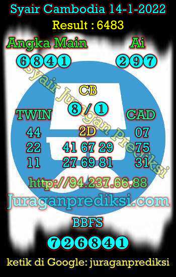 kode syair Prediksi Cambodia hari ini Jumat 14 Oktober 2022 yang pastinya jitu, akurat, terbaik dan wajib tembus di 2d 3d 4d