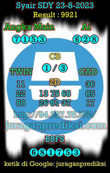prediksi sdy 23 agustus 2023, syair sdy hari ini rabu 23-8-2023, prediksi syair sydney 23 agustus 2023, prediksi sdy jp jitu dan akurat