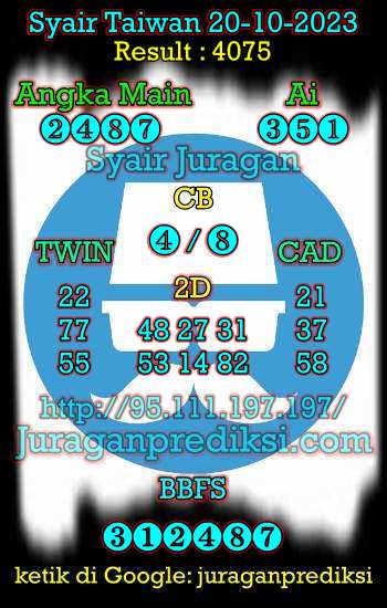 prediksi taiwan 20 oktober 2023, syair taiwan hari ini jumat 20-10-2023, angka keluar togel taiwan, toto jitu taiwan 20 oktober 2023 akurat