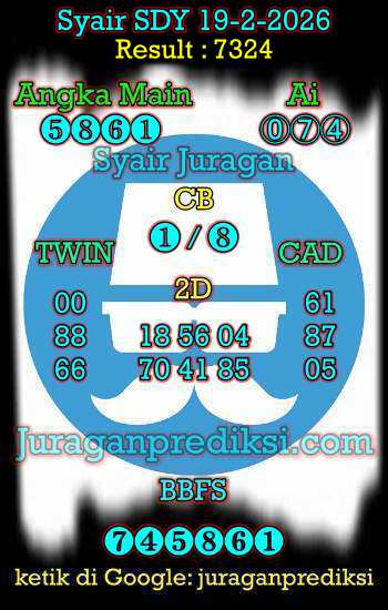 prediksi sdy 19 februari 2026, syair sdy hari ini kamis 19-2-2026, prediksi syair sydney 19 februari 2026, prediksi sdy jp jitu dan akurat